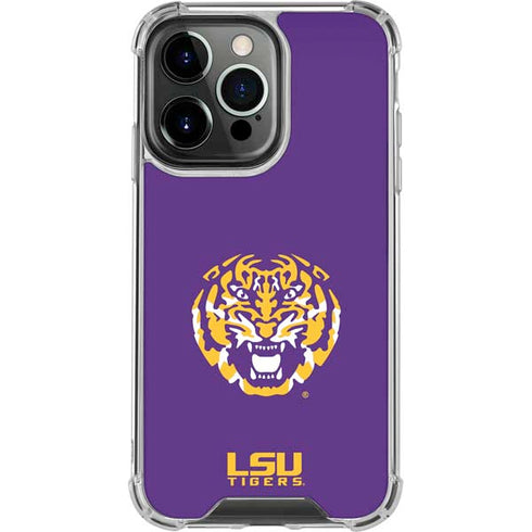 LSU Purple Tiger Mascot iPhone 16 Pro Clear Case